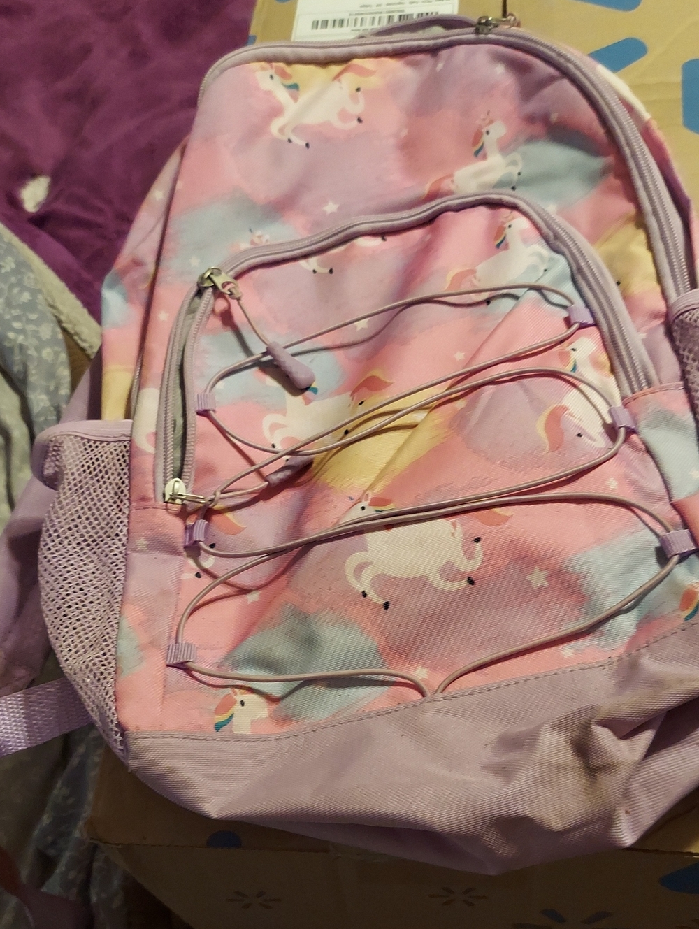 Kids Unicorn Print Pink Backpack - Cute School Bag